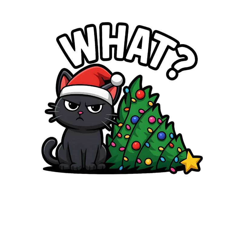 Drôle de chat Noël Cheer