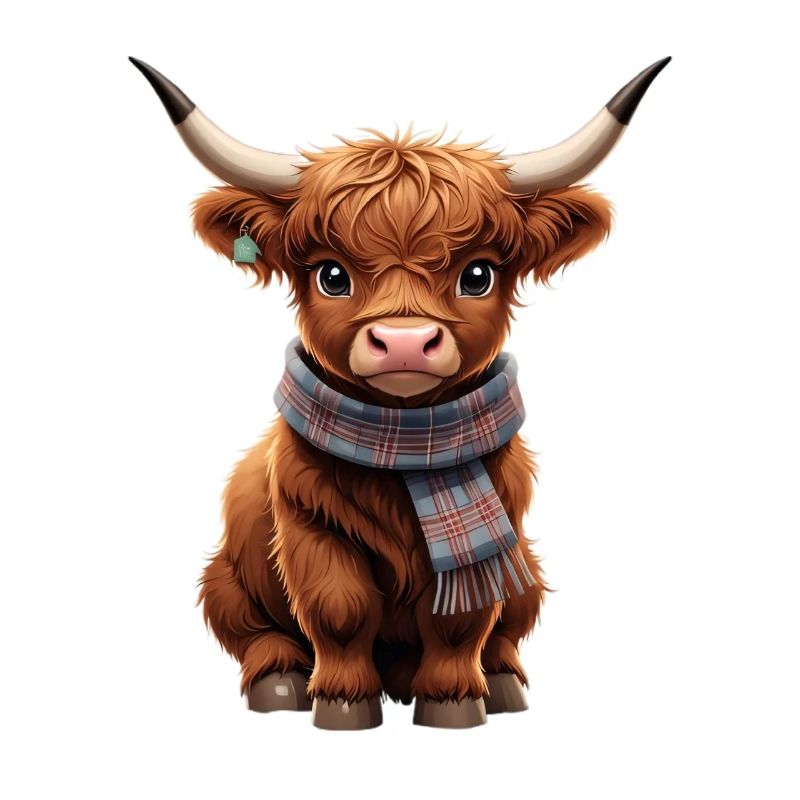 Vache câline avec écharpe