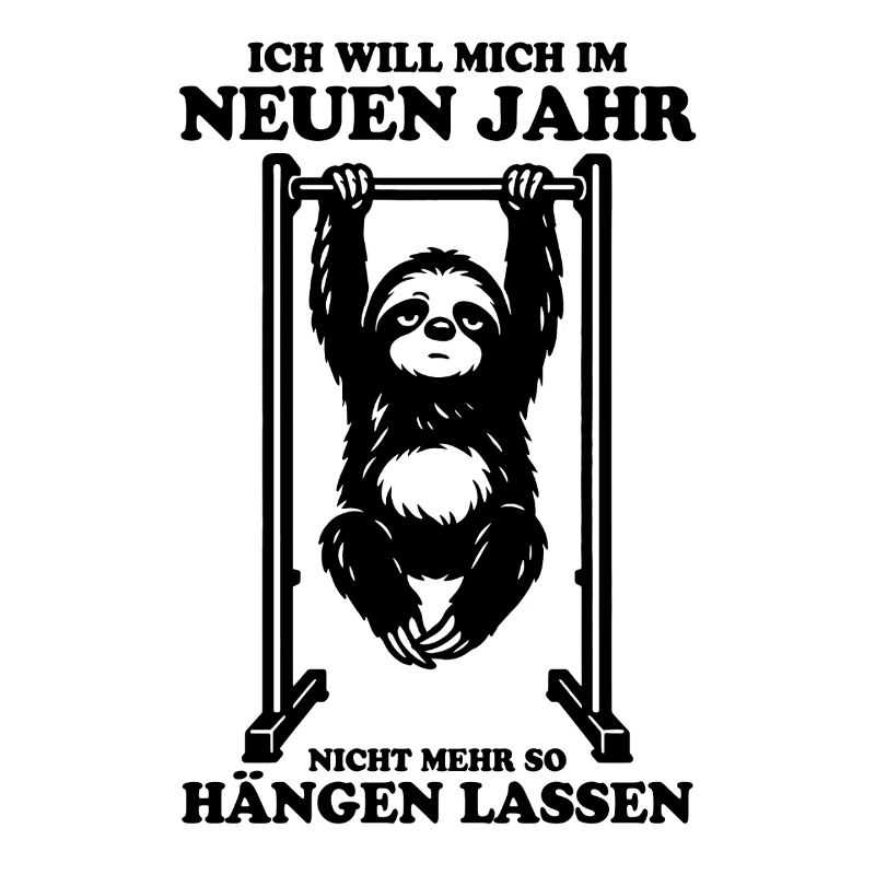 Sloth | Pull-up, fitness, funny saying