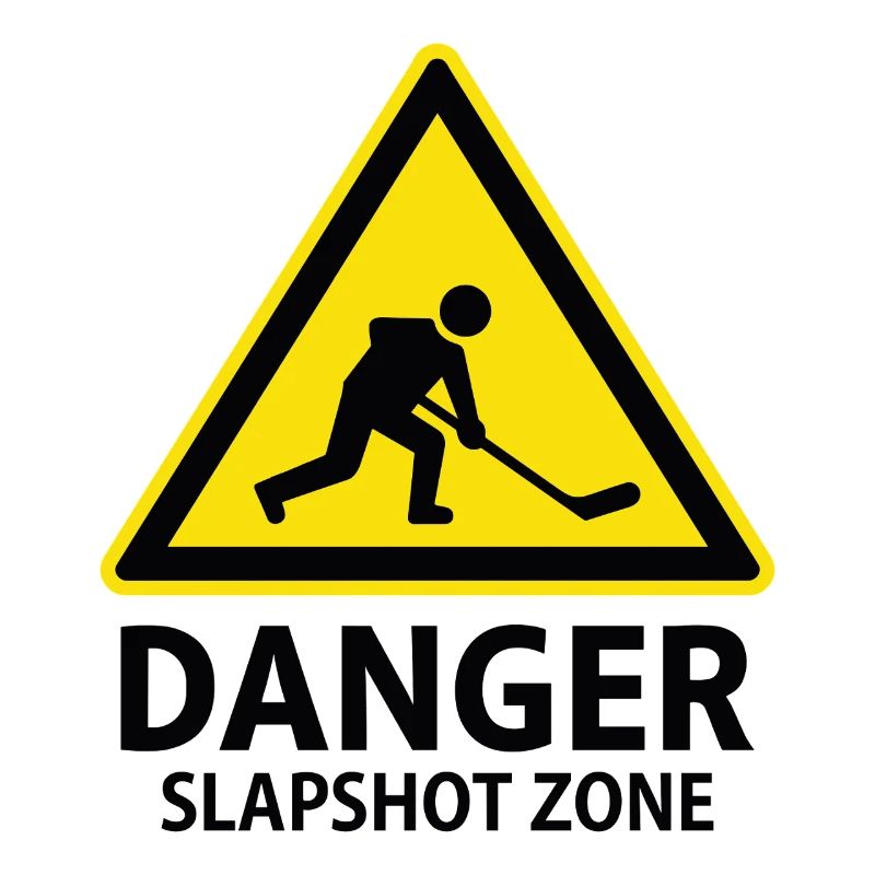 Danger Slapshot Zone Eishockey Warnschild