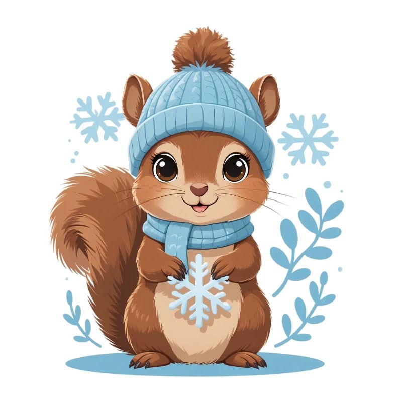 Winterliches Eichhörnchen Motiv
