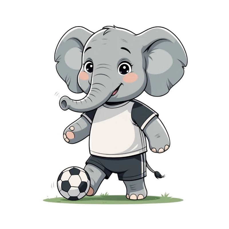 Elefant Fußballkicker