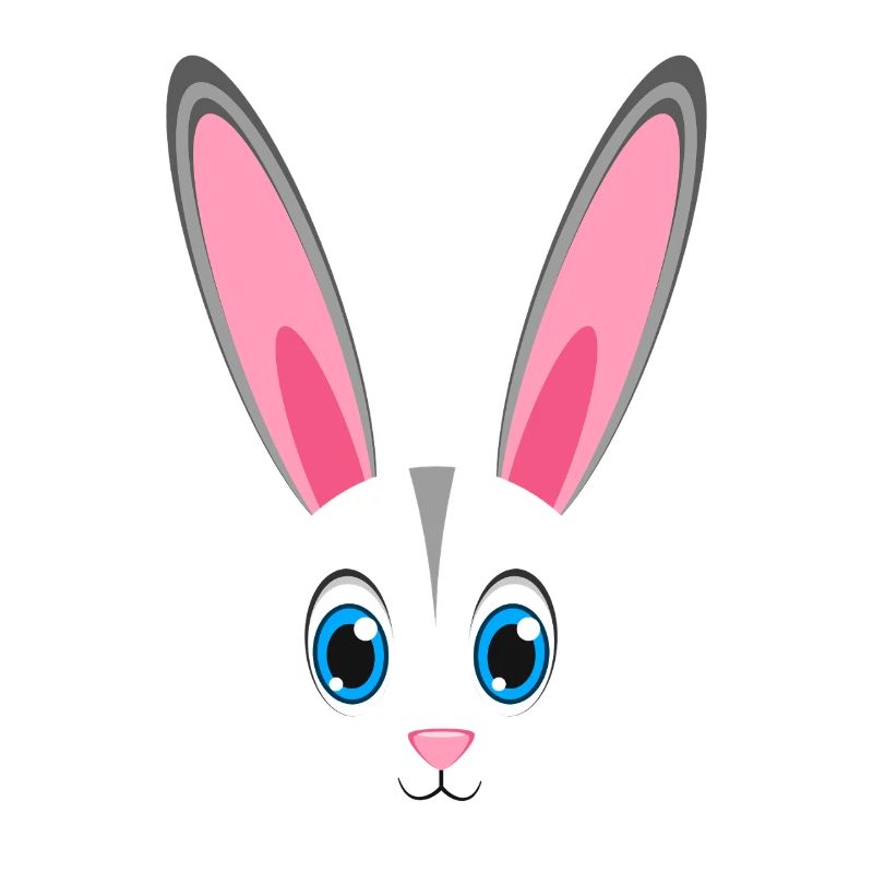 Cute Rabbit Face Kawaii Bunny Easter Lazy Costume