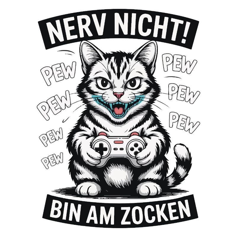 Courage Not I Gaming Cat Design