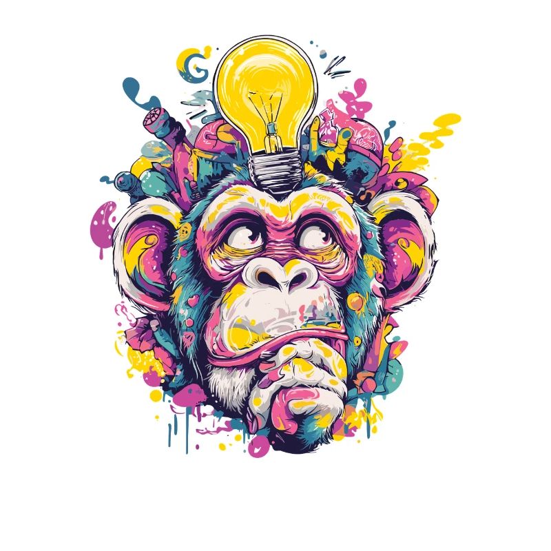 Graffiti de singe lumineux