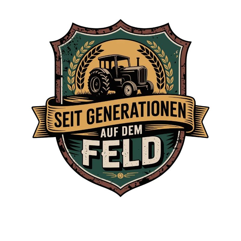  Seit Generationen Auf Dem Feld Traktor Bauer