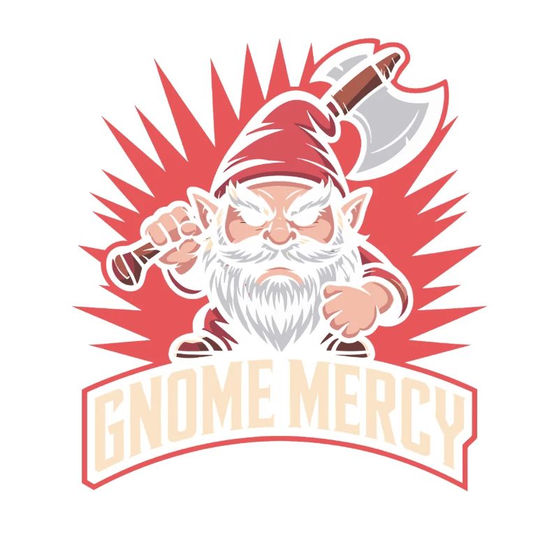 Evil Gnome, Dark Gnome, Goth Gnome, Funny Gnome