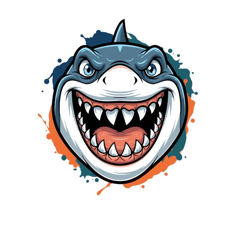 Grinning Shark Cartoon
