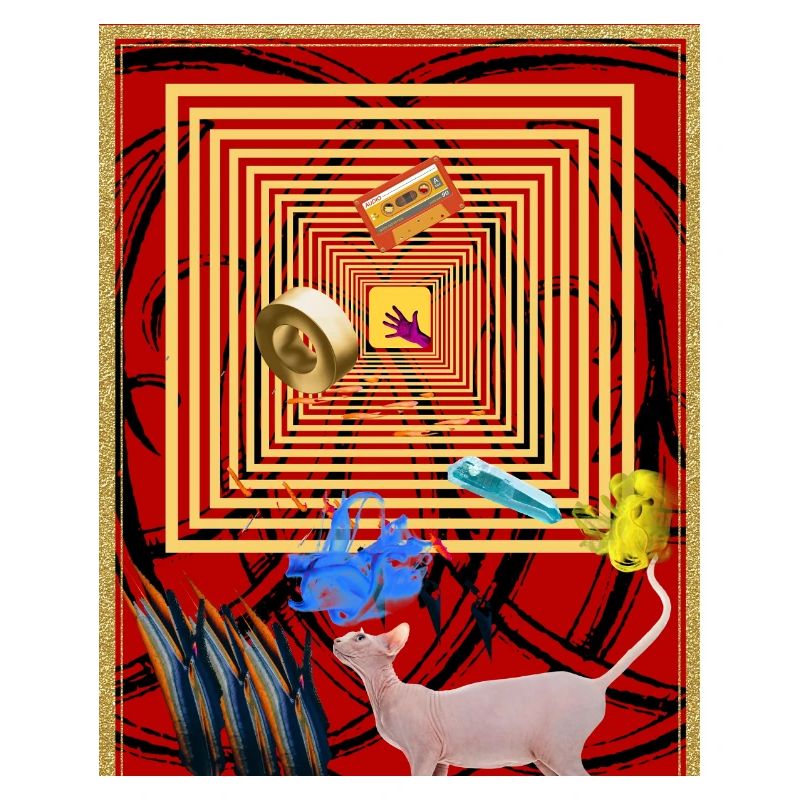 Retro Geometric Collage Wall Art