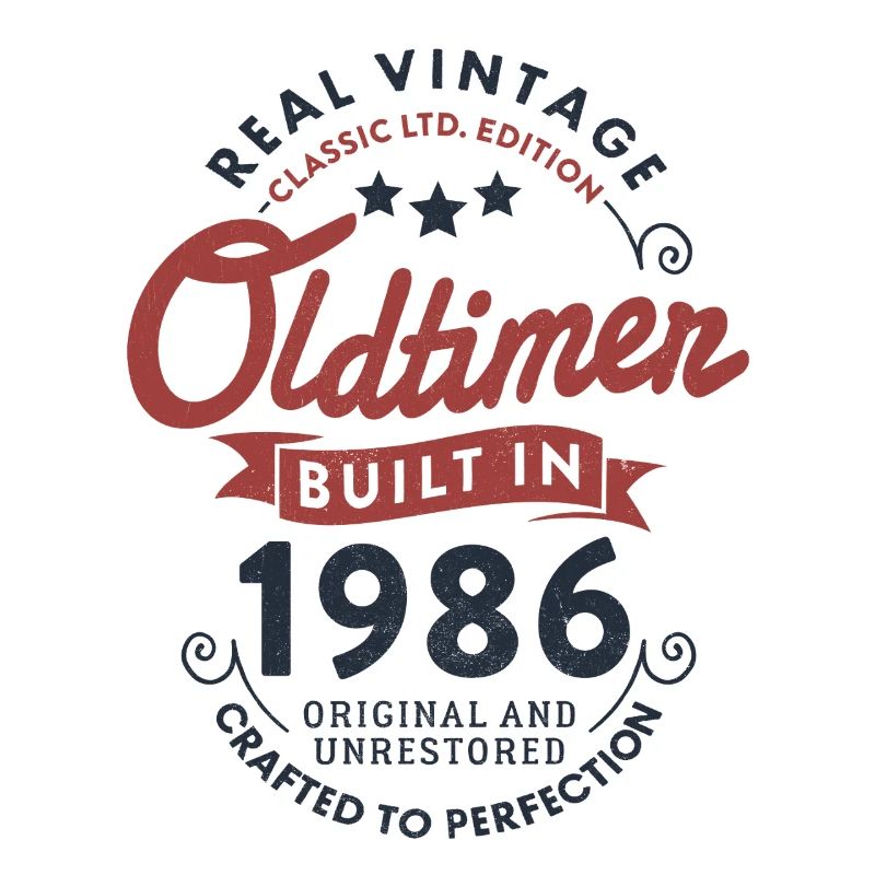 Vintage 1986 Oldtimer 40. Geburtstag