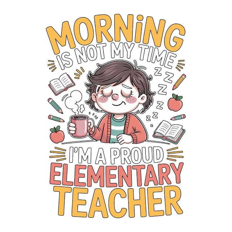 Elementary Teacher Morning Is Not My Time Educator