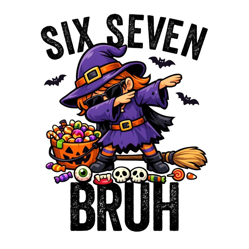 Sorcière Dab Six Sept Bruh 6 7 Halloween 67 Bruh