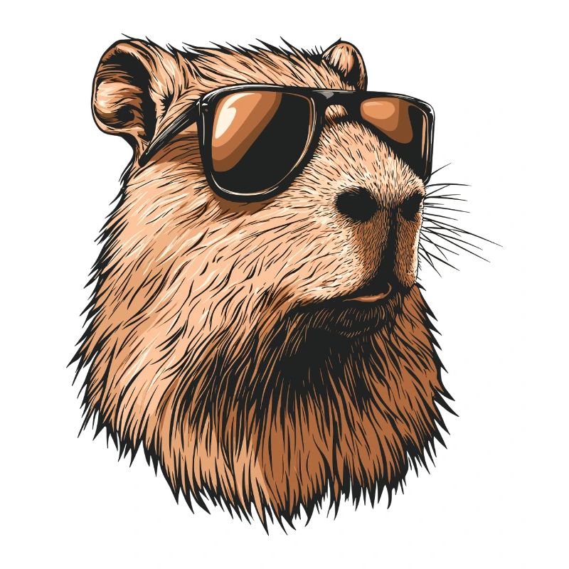 Capybara mit Sonnenbrille 