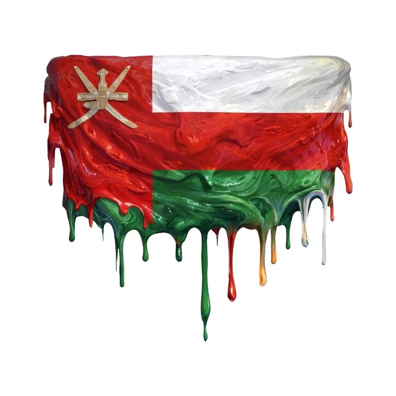 Drapeau d’Oman Couleur colorée