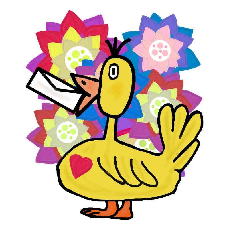 Fleurs de canard Salutations d’anniversaire Fleurs de canard