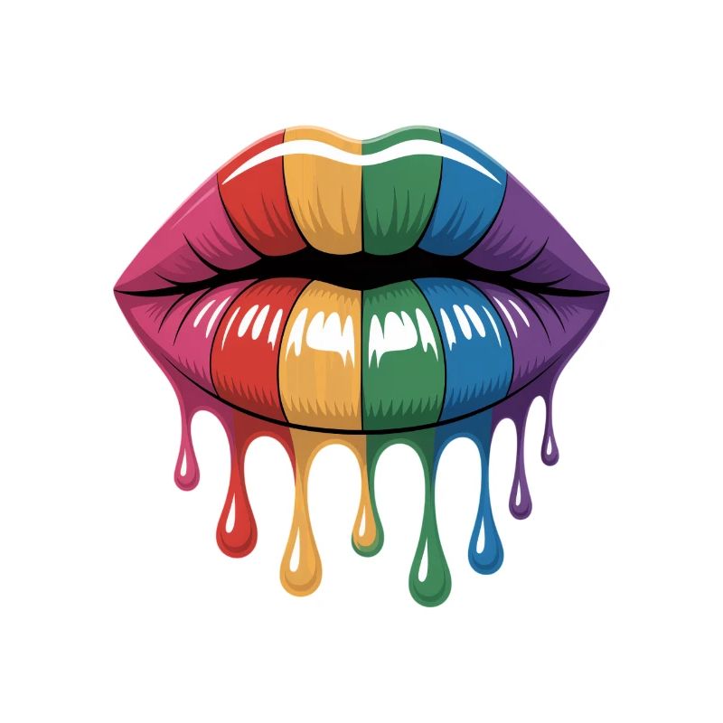 Rainbow Lips Drops lgbtqia+