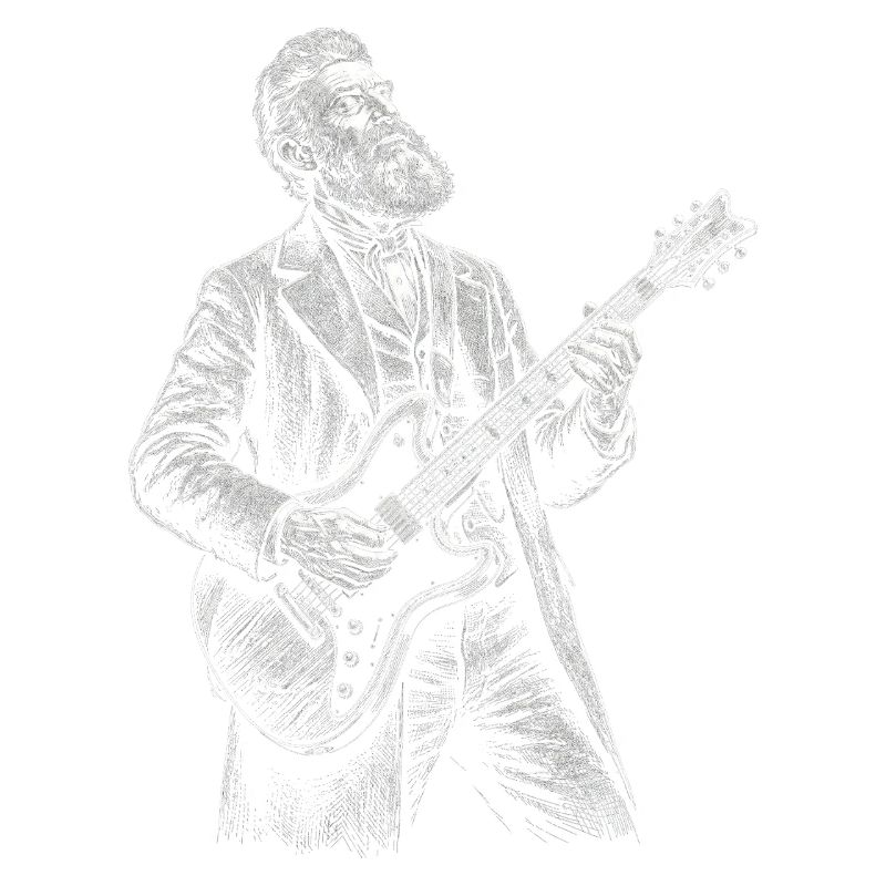 John Brown plays guitar