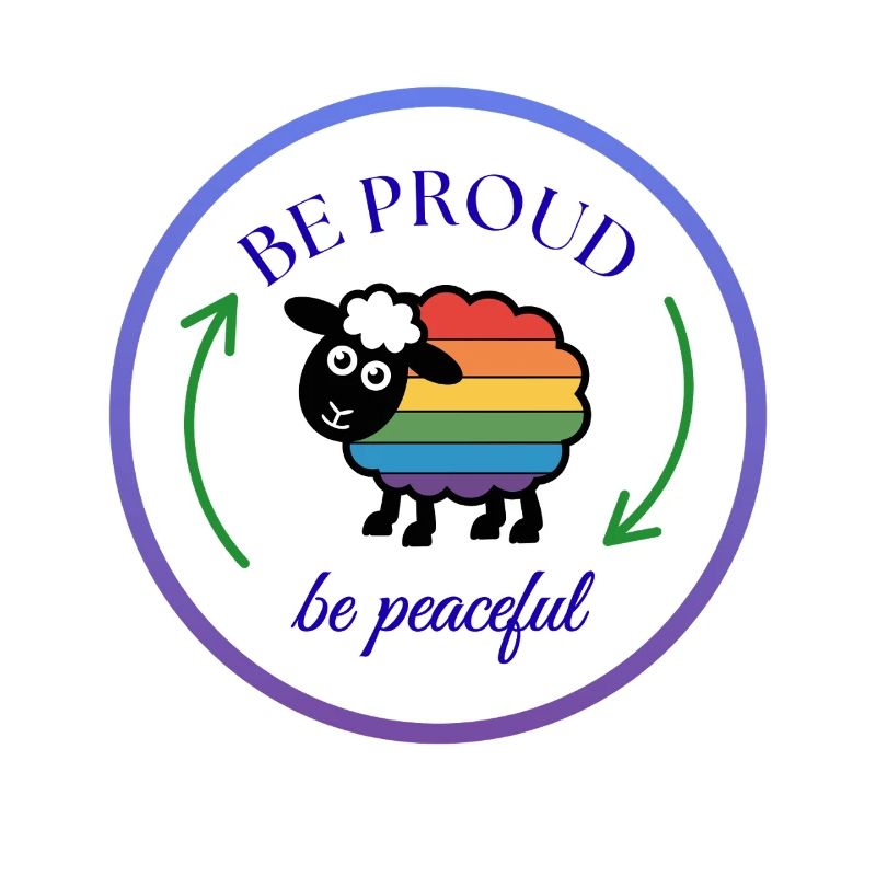 Pride Regenbogen-Schaf: Stolz und Friedlich