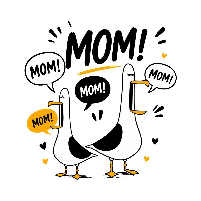 Lustige Möwen-Mama-Muttertag-Mama-Möwen