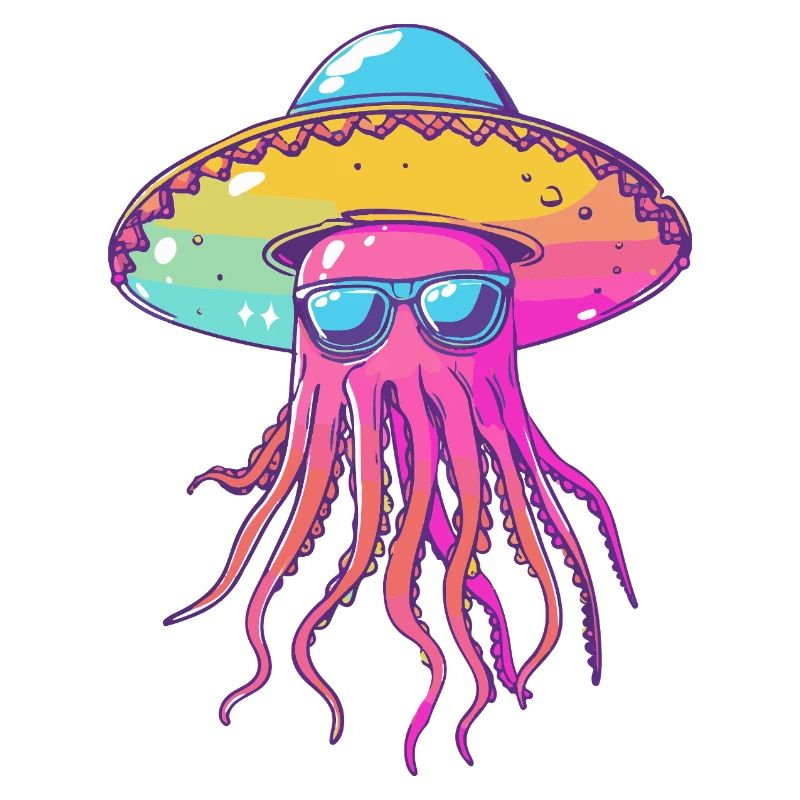 Sombrero drôle de méduse