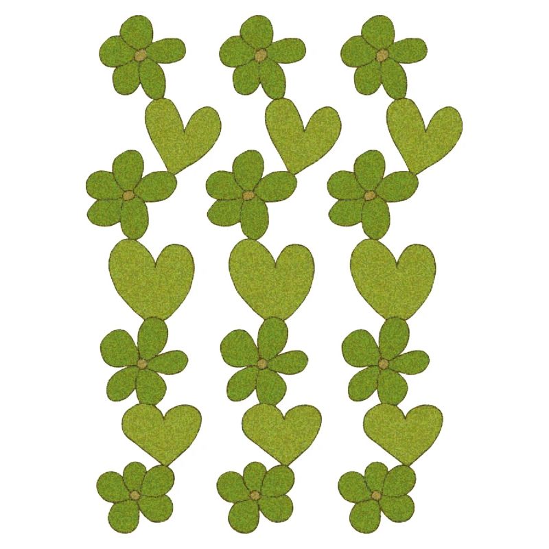 mosaïque de fleurs de cœurs