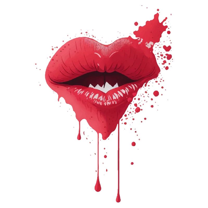 Lovely Lips Melting Red Lips Art