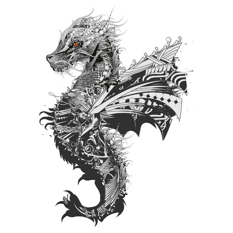 artfully designed mystical dragon