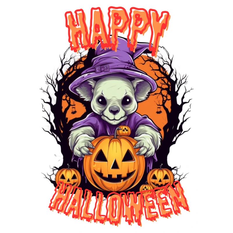 Chien d’Halloween mignon avec des citrouilles