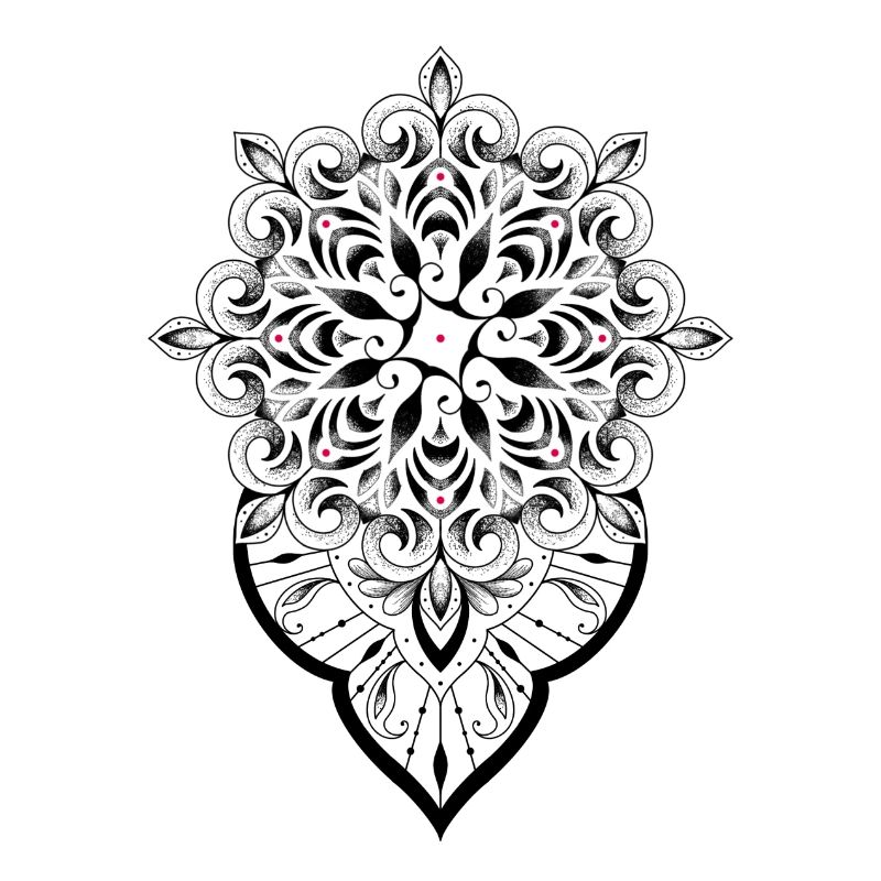Mandala graphique dot work