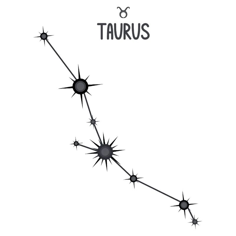 Stier Sternzeichen Sternbild Schwarz & Grau