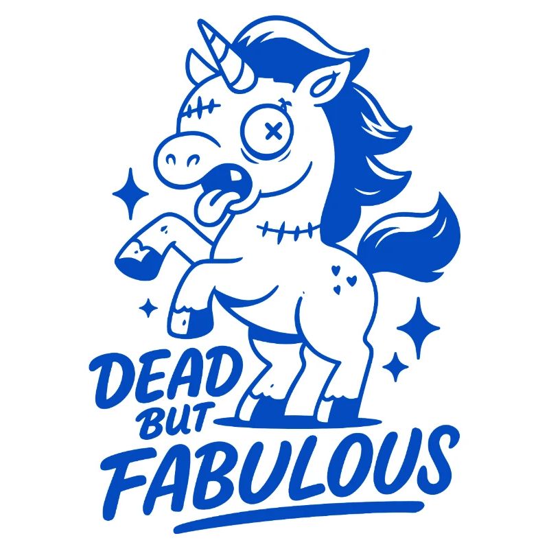 Bunter Totenkopf Einhorn mit Skelett-Design