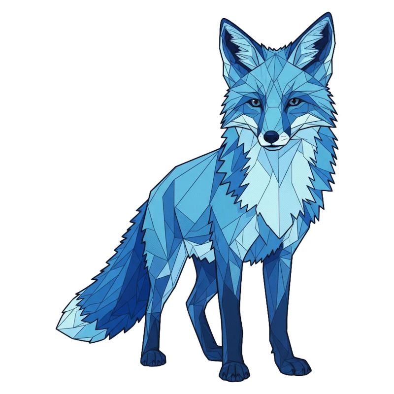 Blauer Polygonfuchs
