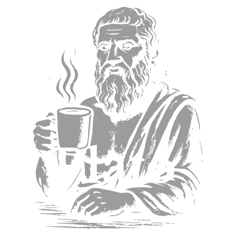 Portrait de tasse à café Platon