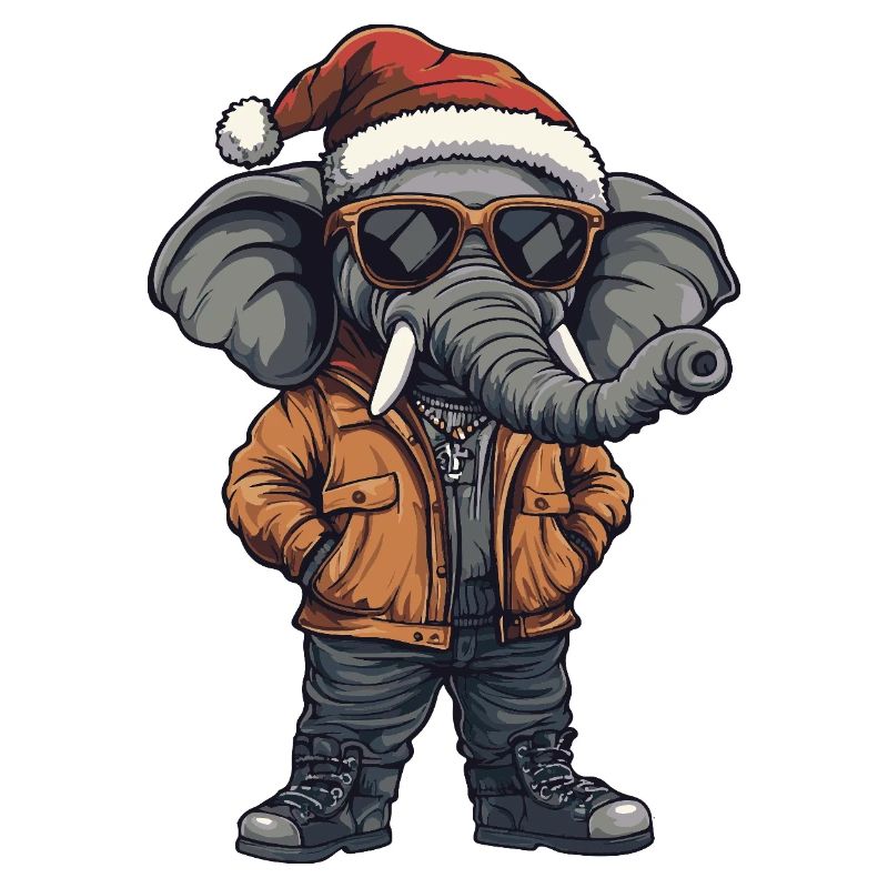 Noël Éléphant Hiver
