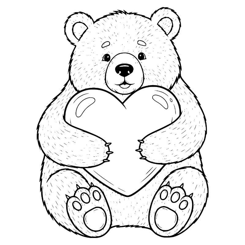 Teddybär mit Herz – kuschelige Liebe