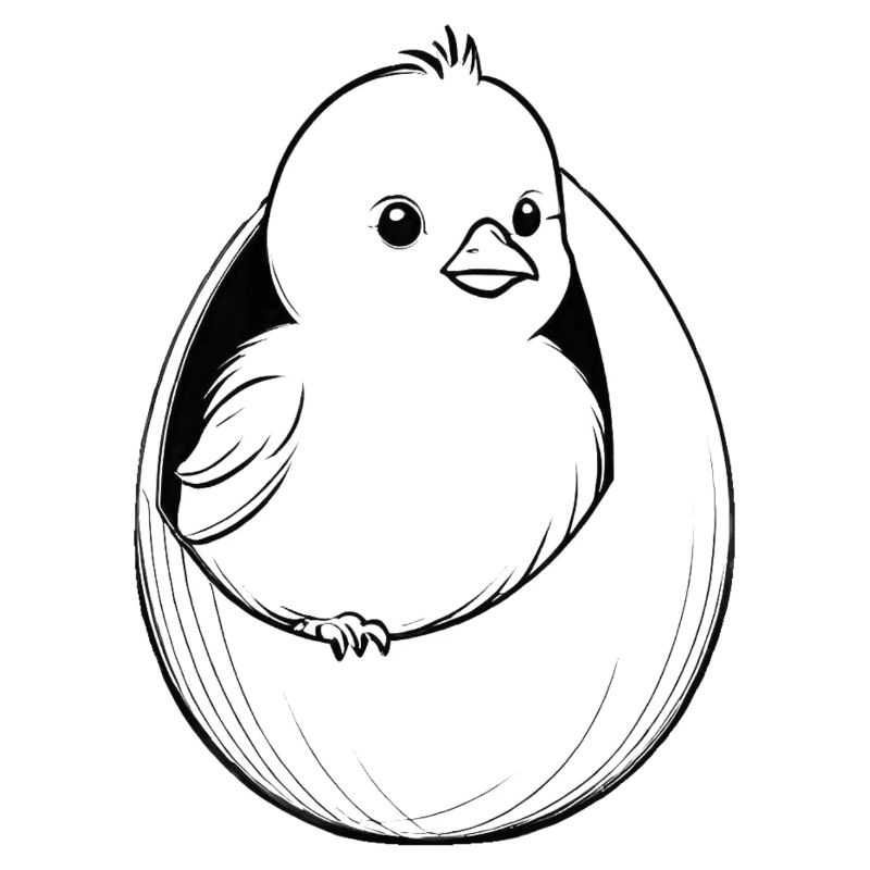 Bird quail in egg
