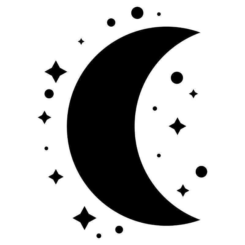 Lune et étoiles