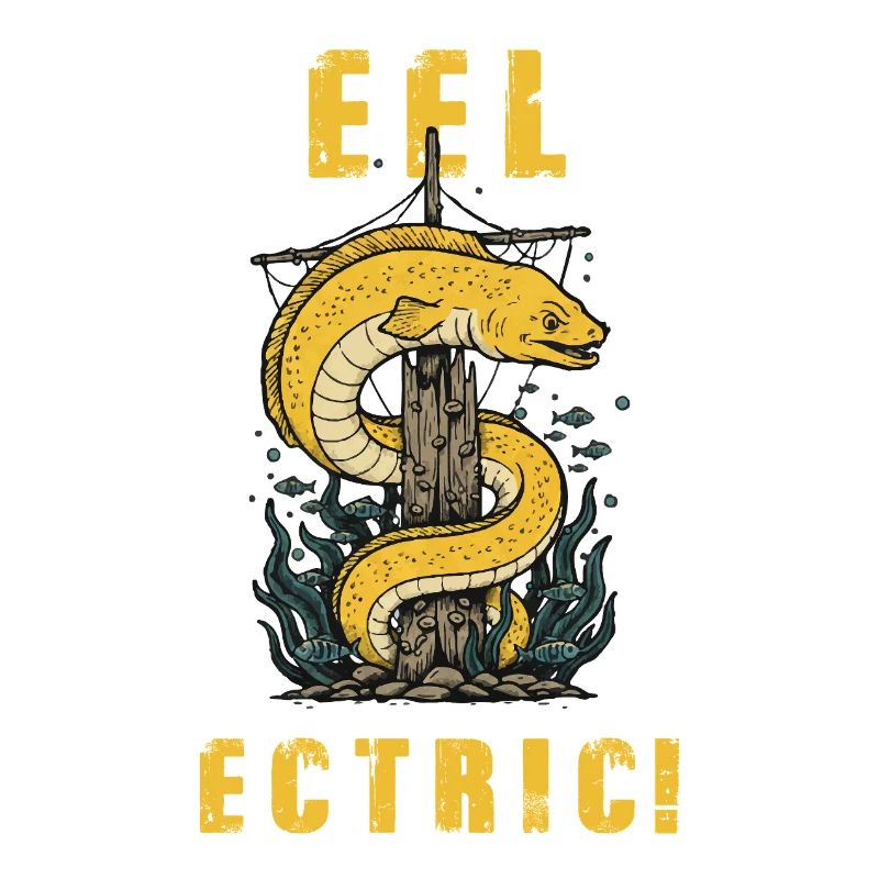 Humour Anguille Eel-ectric Vintage