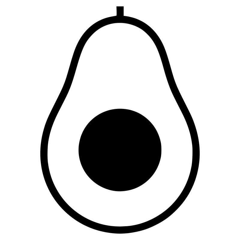 Avocado Half Pit, Icon