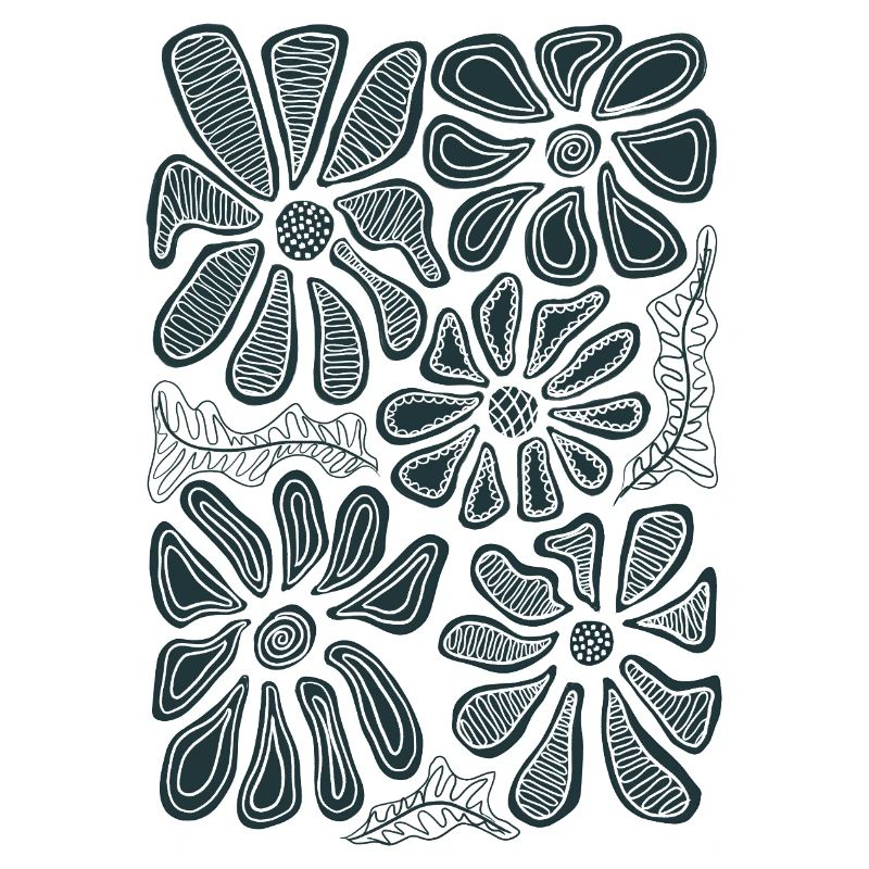 Doodle Daisy Bloom Floral Sketch