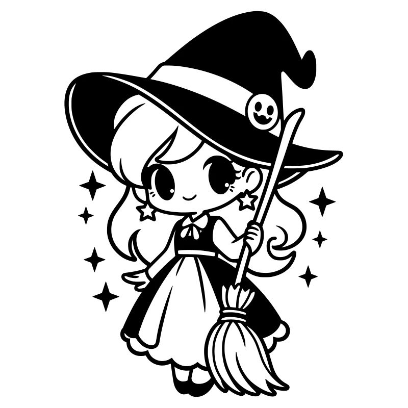 Sorcière d’Halloween mignonne