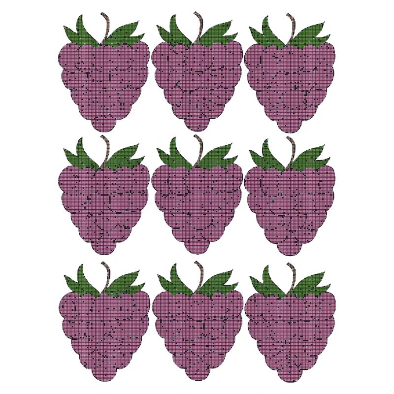 Textile à motif framboise