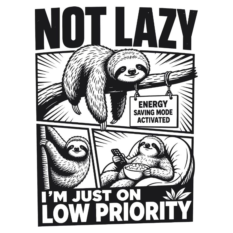Not Lazy Low Priority Sloth