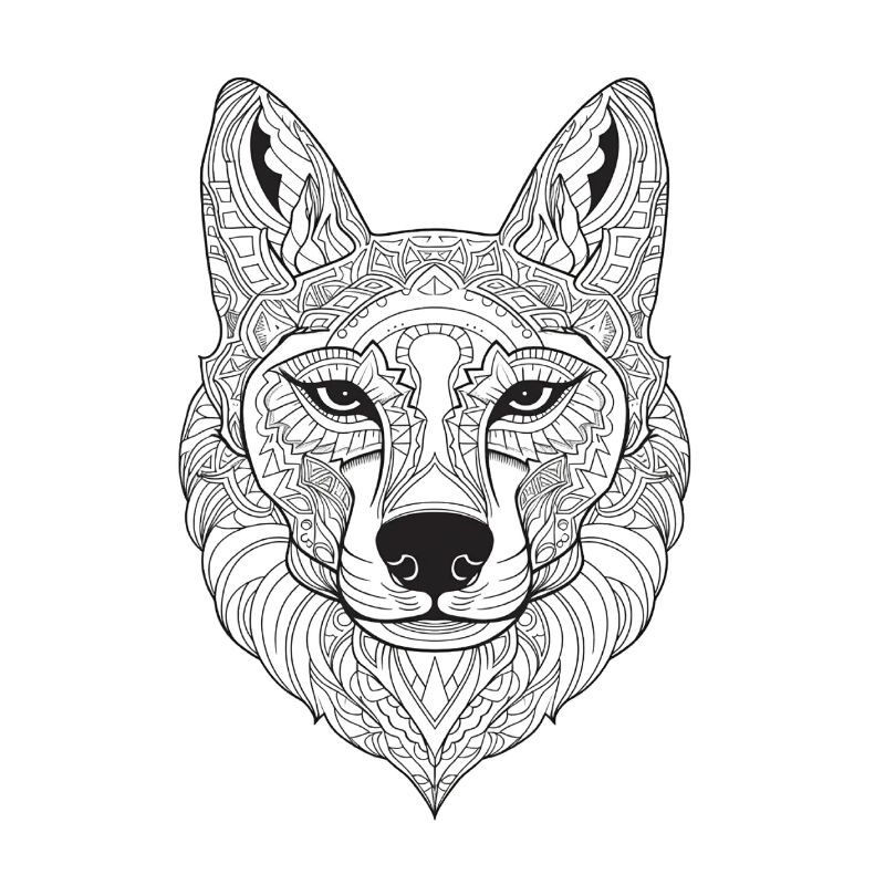 Dog Mandala Style Design