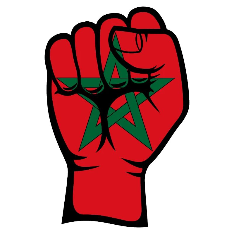 Marokko Flagge Faust Hand Symbol