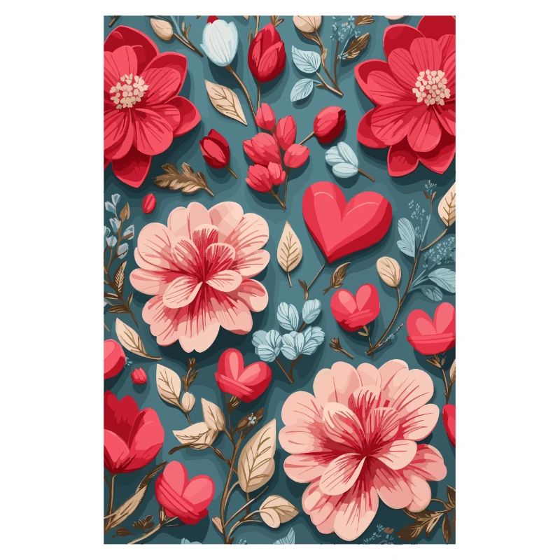 Roses with hearts