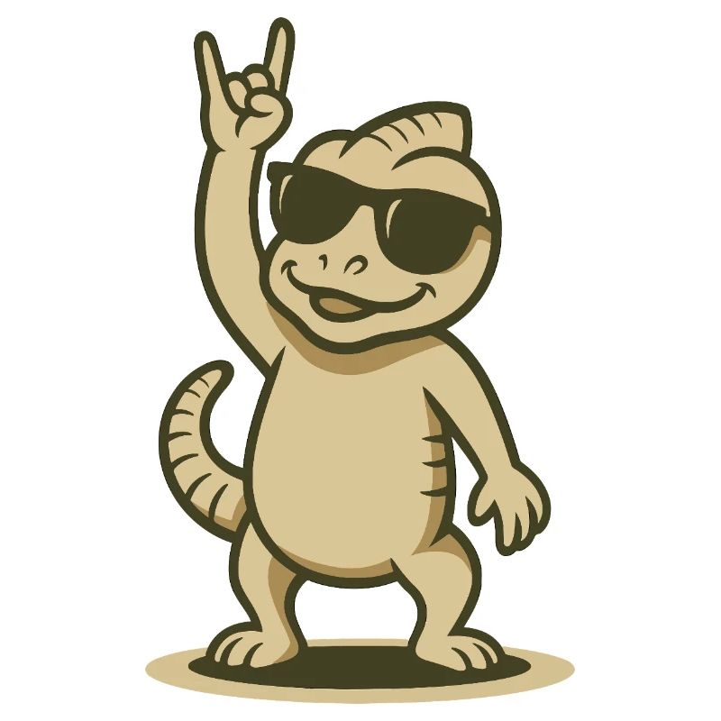 Rock on, chameleon!