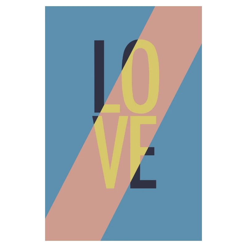 Moderne Love-Botschaft mit Abstraktem Design