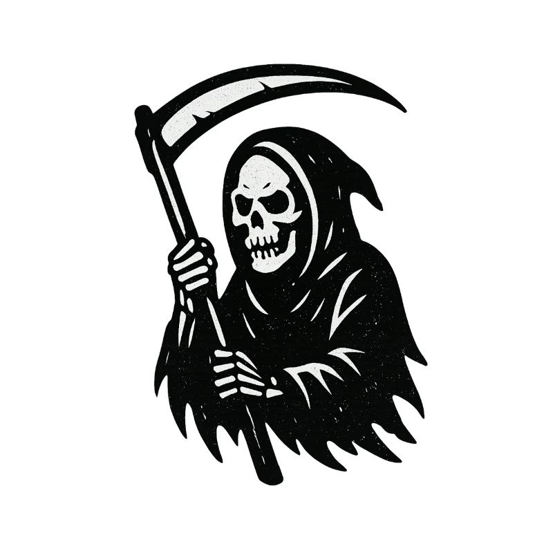Imprimé silhouette Grim Reaper