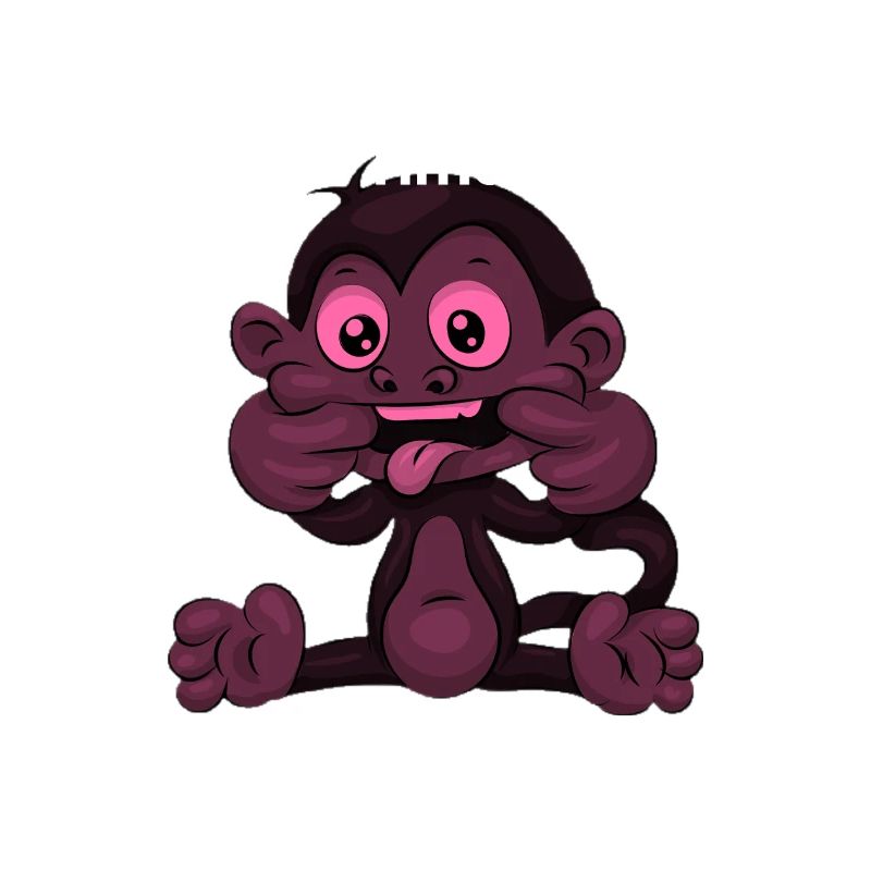 Dessin animé Singe Temps de jeu